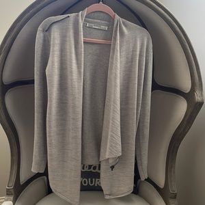 All saints drina wool oat cardigan zip sweater